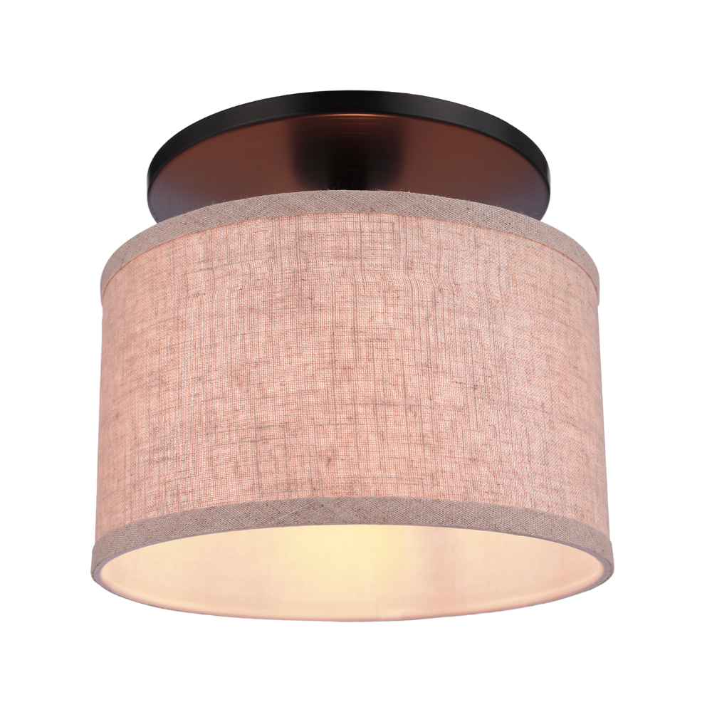 Brushed Bronze & Linen Instant Flush Mount Recessed Conversion Kit