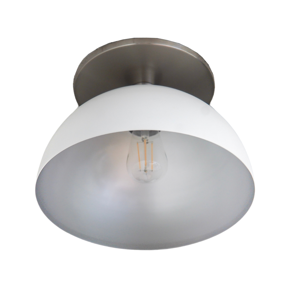 FM-62BN-88WH Lights Off - Worth Home Products Instant Semi-Flush Light