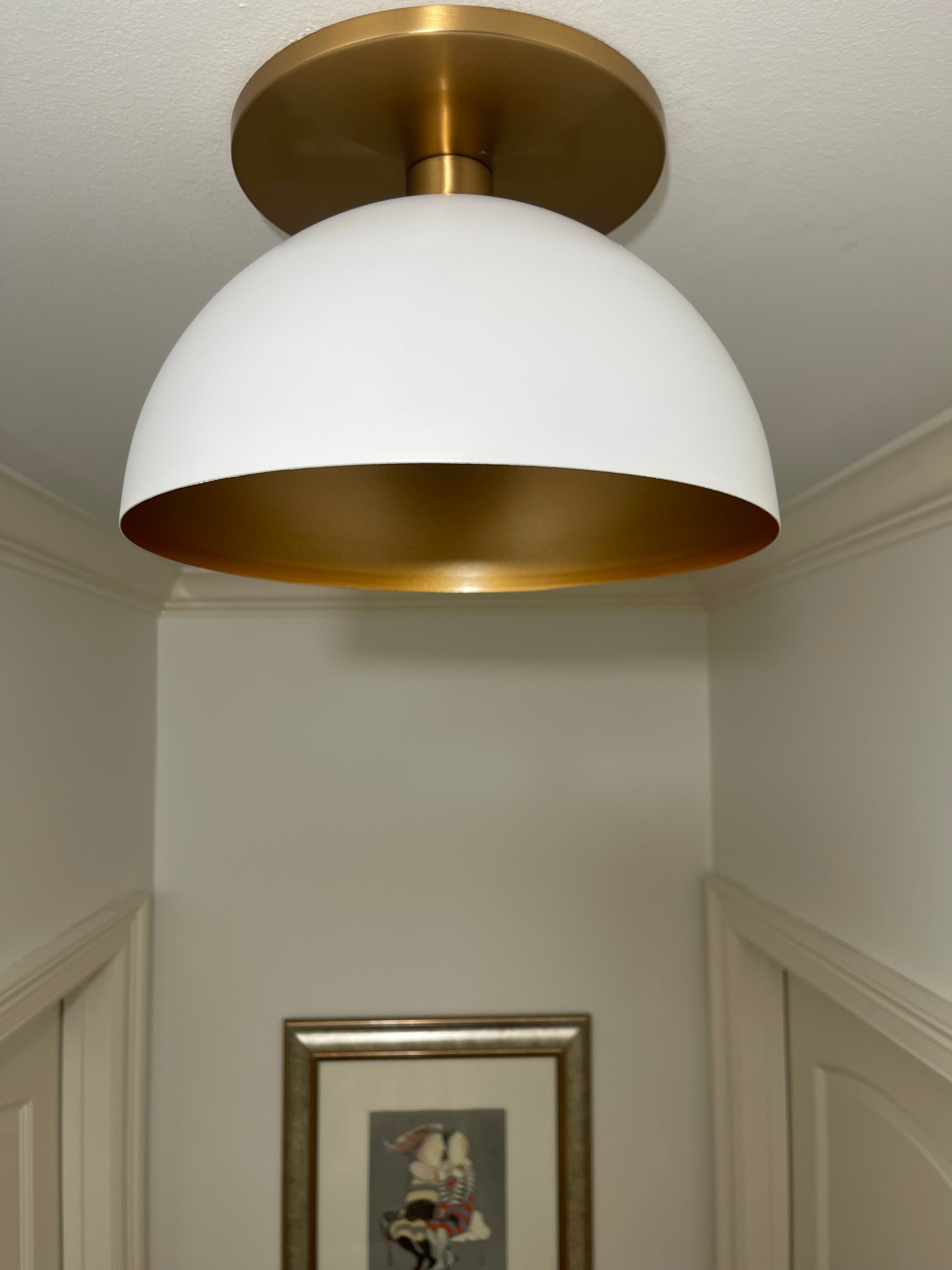 FM-62SB-88WH Lifestyle - Worth Home Products Instant Semi-Flush Light
