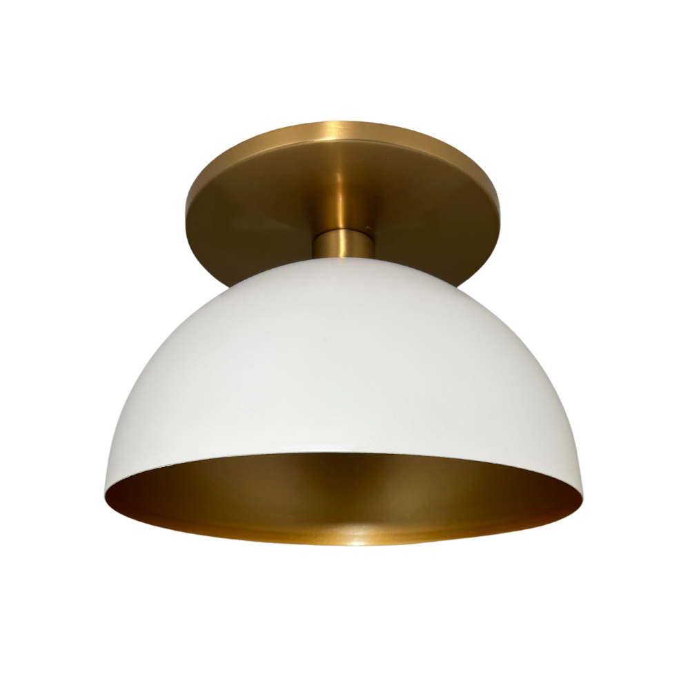 FM-62SB-88WH Lights Off - Worth Home Products Instant Semi-Flush Light