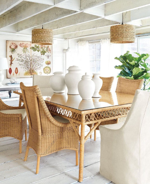 Woven Seagrass Drum w/ Brushed Bronze Instant Pendant Light Conversion Kit