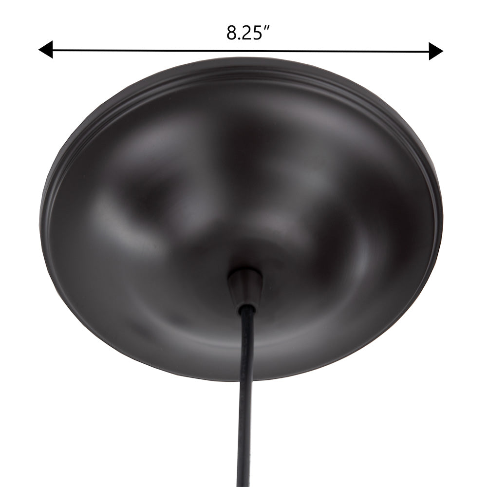 NEW Large 15" Woven Hyacinth Scallop Shade w/ Oil Rubbed Bronze Recessed Can Conversion Kit