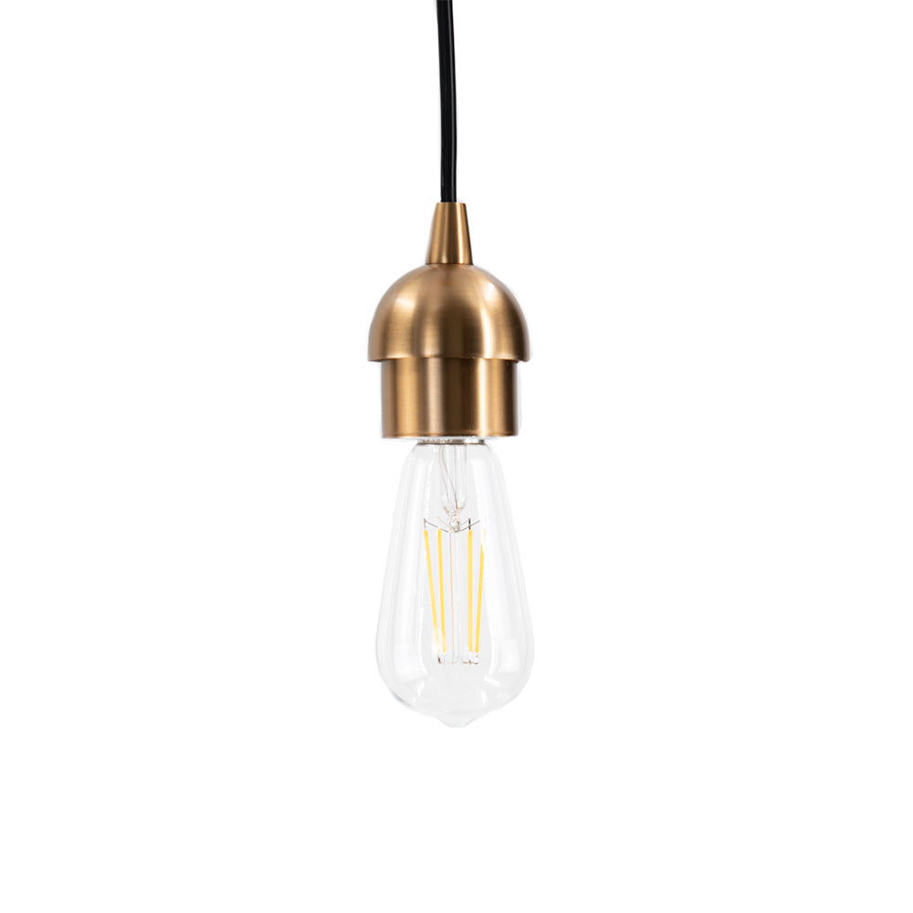 Closeup of the Satin Brass Instant Pendant Light adapter