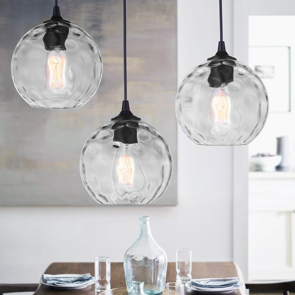 Water Glass Globe Brushed Bronze Instant Pendant Recessed Conversion Kit (SHIPS 3/17)