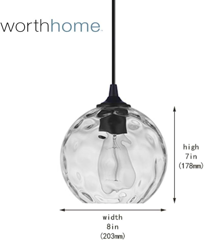 Water Glass Globe Brushed Bronze Instant Pendant Recessed Conversion Kit (AVAILABLE 3/13)