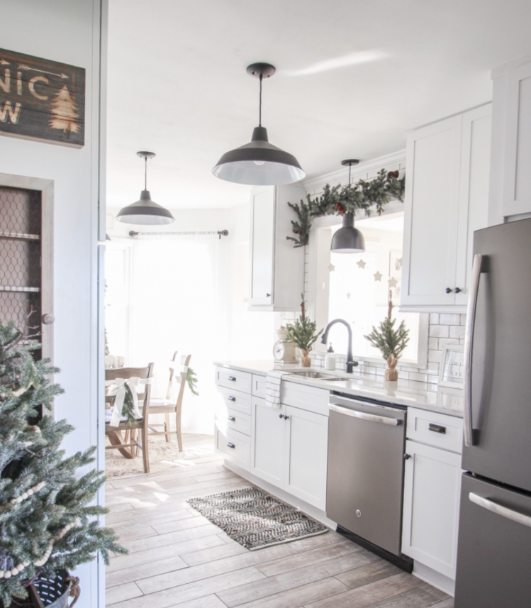 Modern Farmhouse Matte Black Metal Instant Pendant Light - Recessed Can Conversion Kit
