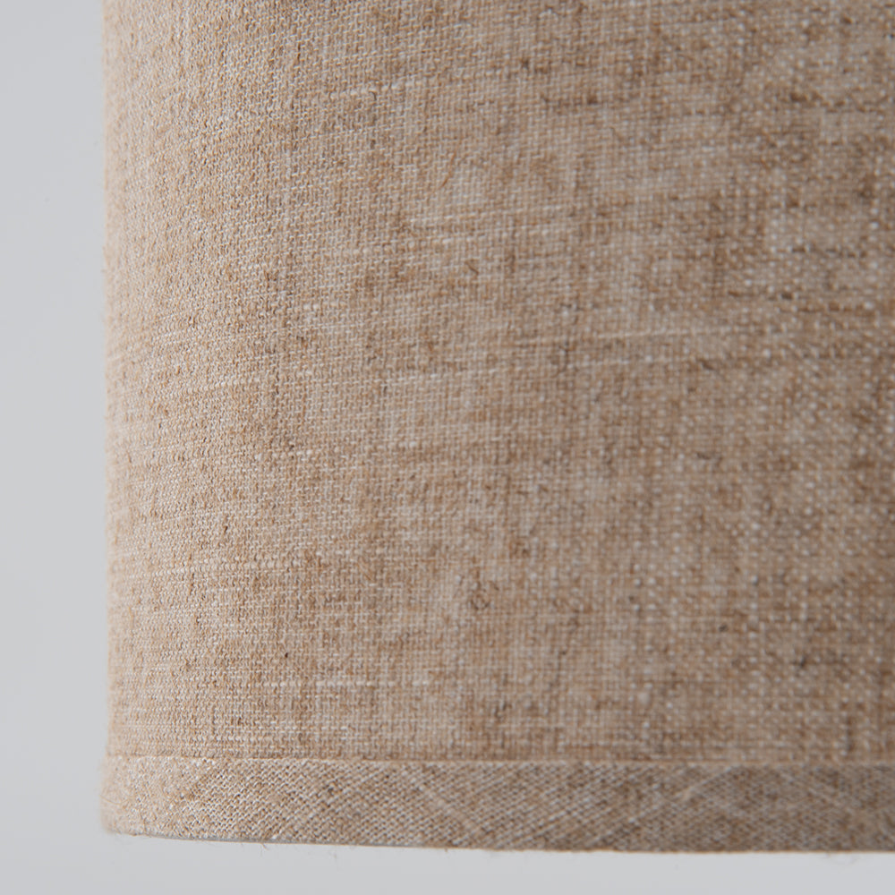 10" Linen Drum Shade Brushed Bronze Instant Pendant Recessed Conversion Kit