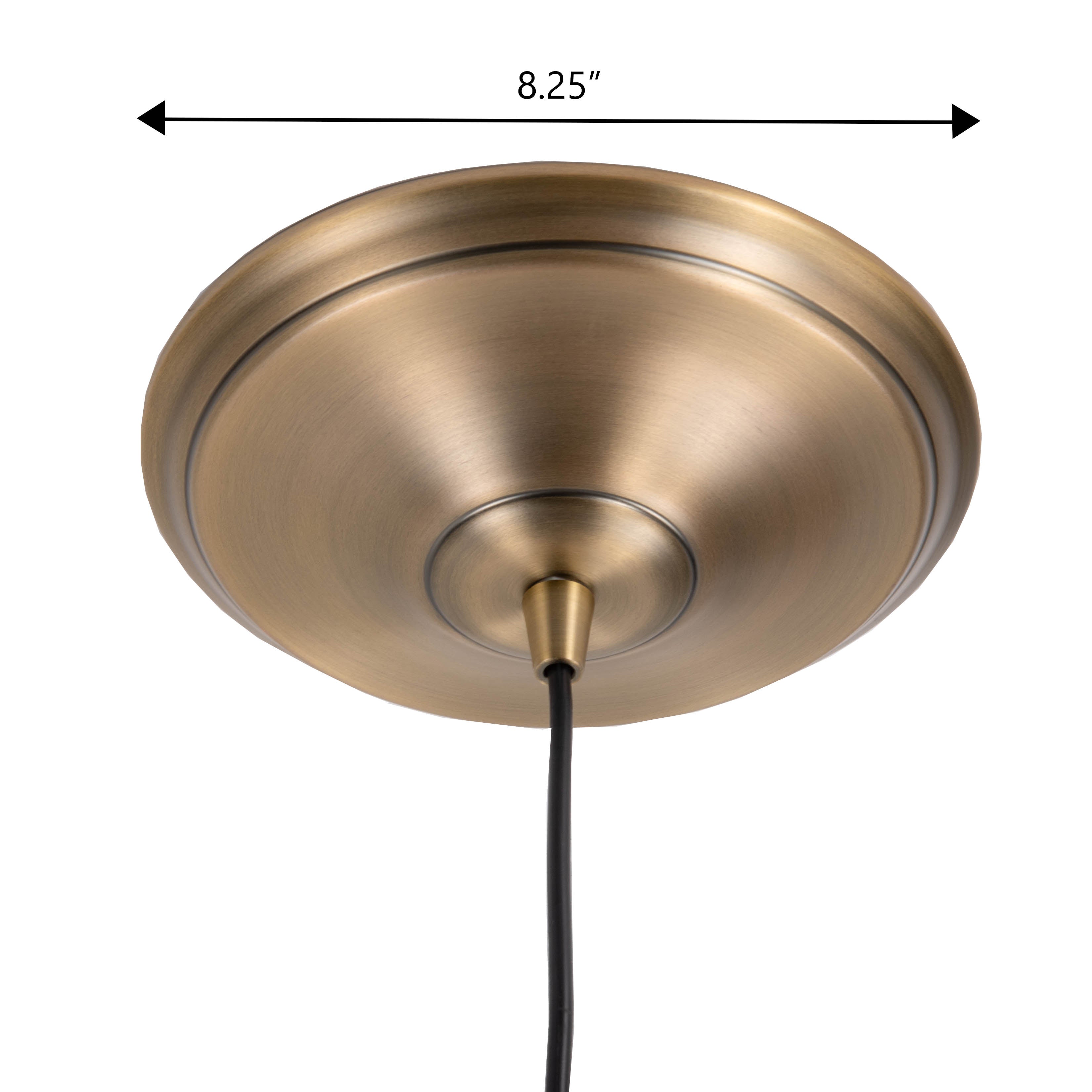 ** NEW ** Brushed Brass 2-Light Lantern Instant Pendant Recessed Can Conversion Kit