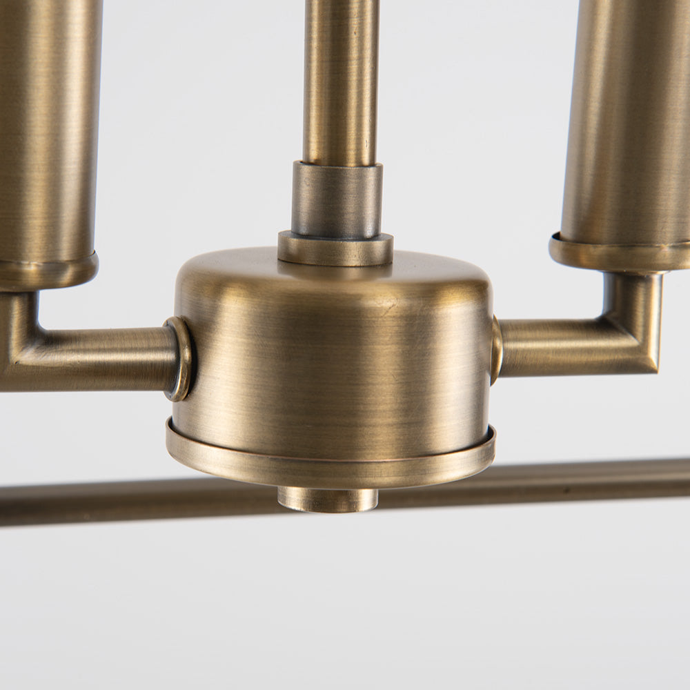 ** NEW ** Brushed Brass 2-Light Lantern Instant Pendant Recessed Can Conversion Kit