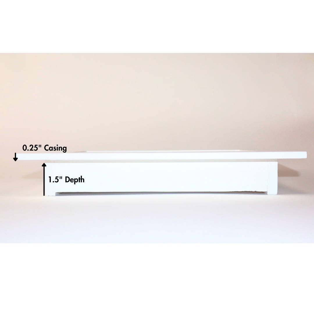 Luxury White Primed Wood Out-take Registers side profile