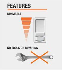 Matte White & Satin Brass Instant Pendant is dimmable