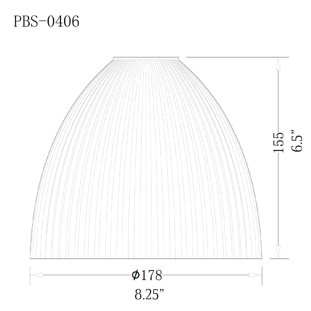 Ribbed Halophane Brushed Bronze Instant Pendant Conversion Kit