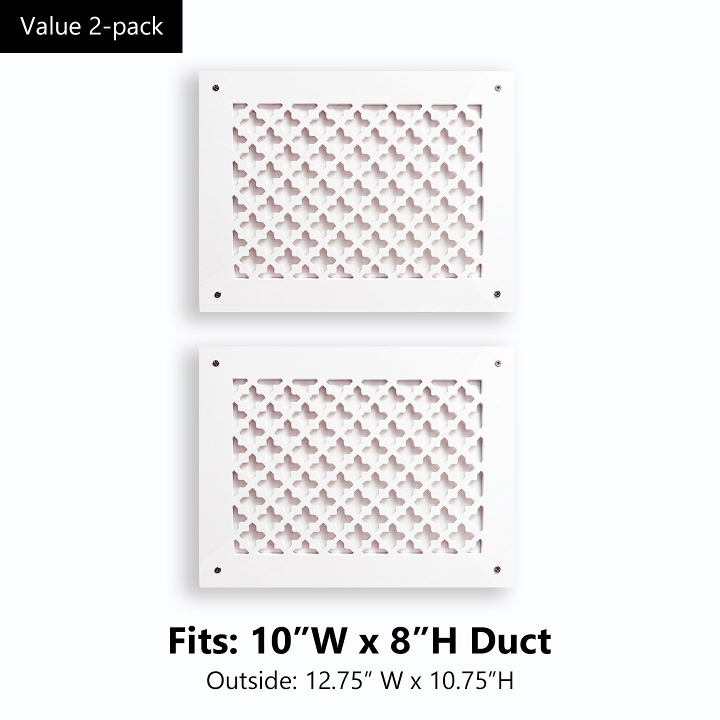 #Duct Size_10" W x 8" H (12.75" x 10.75" overall) (2-pack)