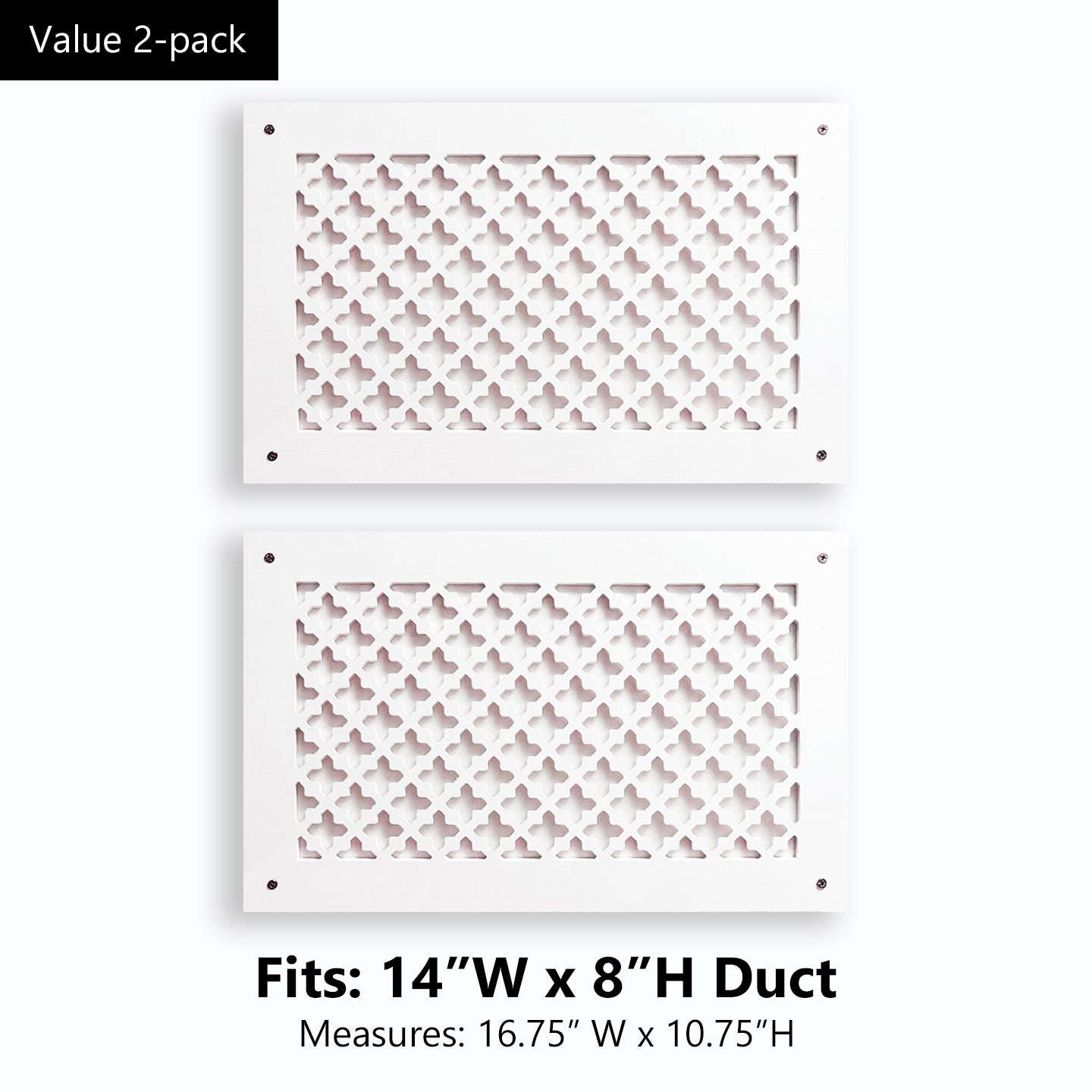 #Duct Size_14" W x 8" H (16.75" x 10.75" overall) (2-pack)