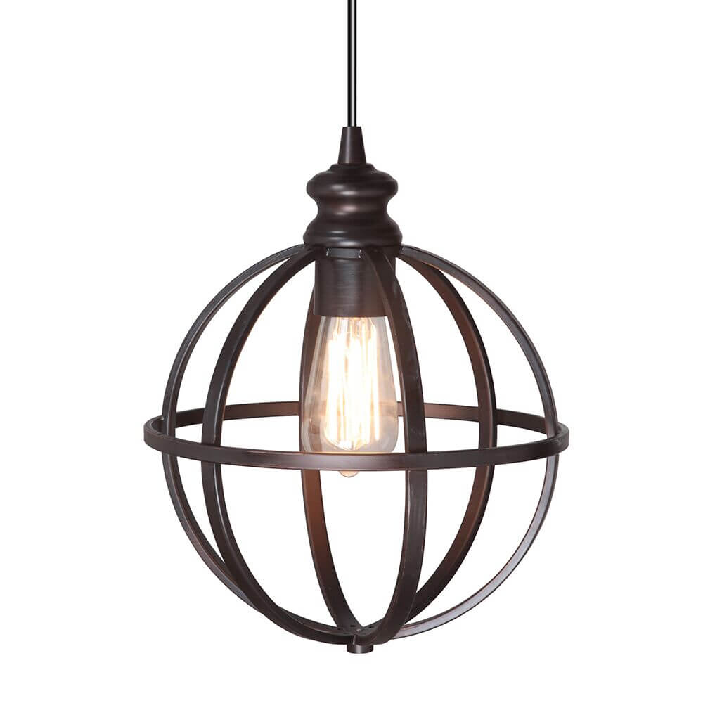 Instant Pendant Light Bronze Cage Shade - Worth Home Products -PBN-4034-0011 - Worth Home Products