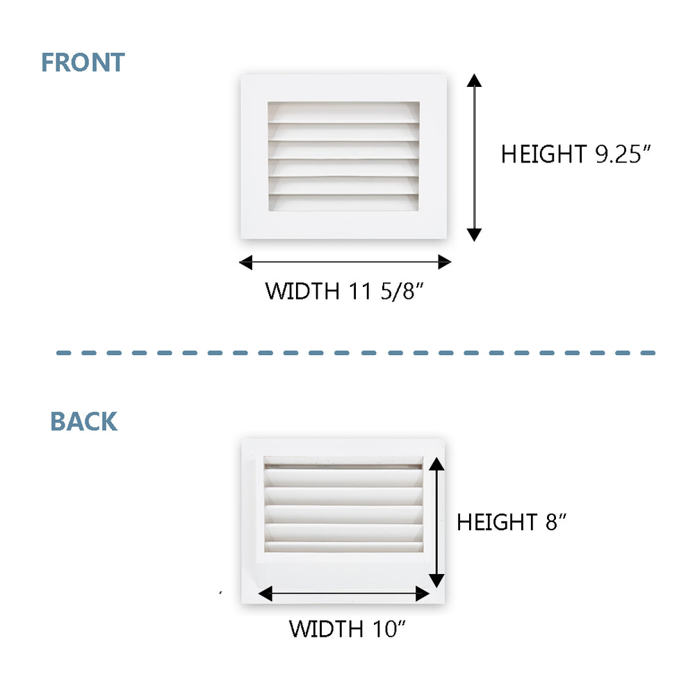 Rectangular Register Take Off Luxury White Primed Wood Out-take Registers (SET OF 2)