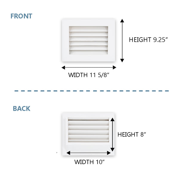 Rectangular Register Take Off Luxury White Primed Wood Out-take Registers (SET OF 2)