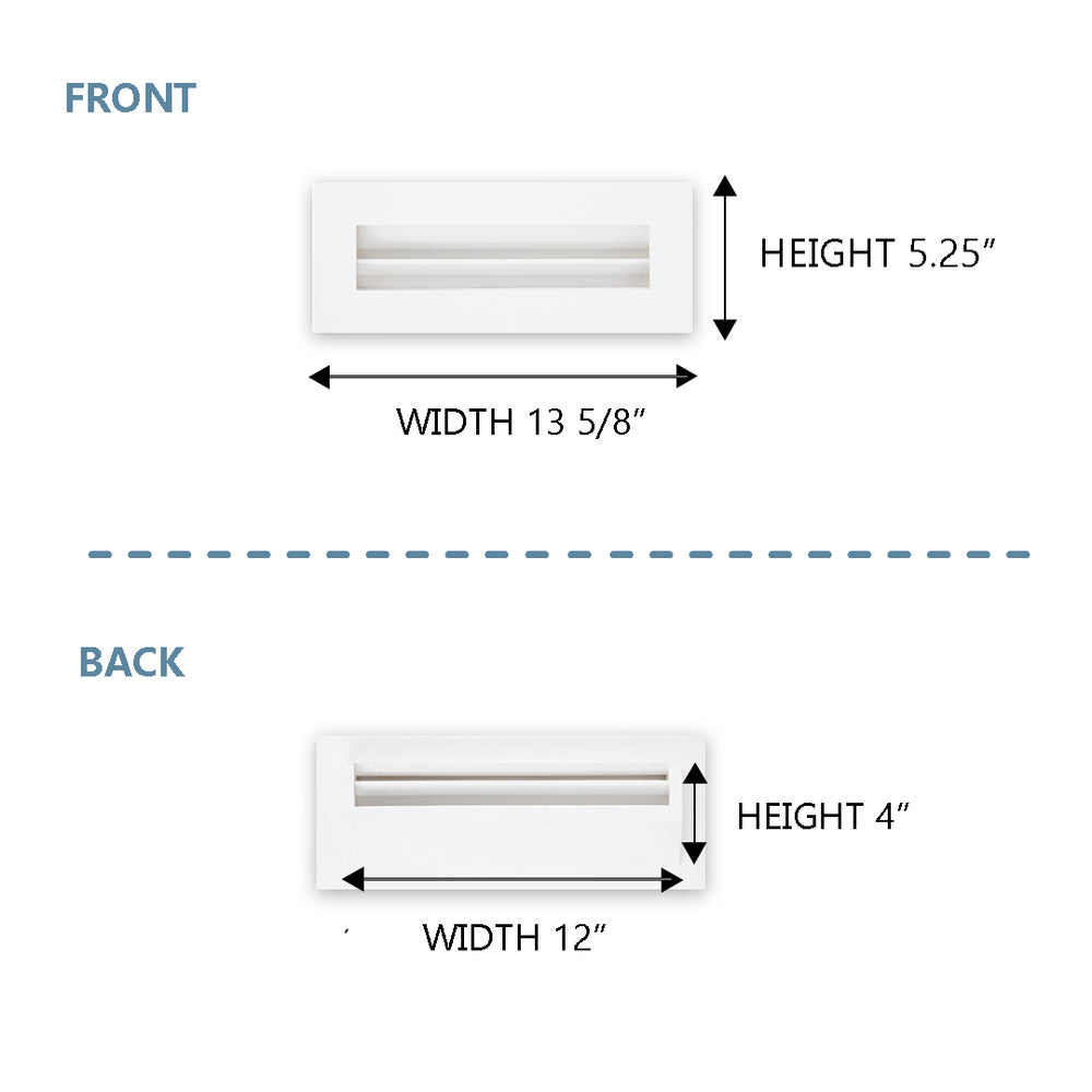 Rectangular Register Take Off Luxury White Primed Wood Out-take Registers (SET OF 2)