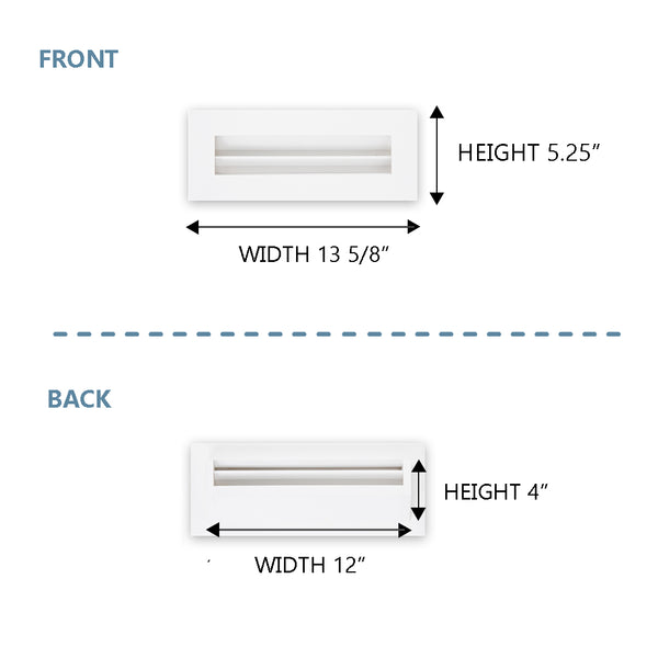 Rectangular Register Take Off Luxury White Primed Wood Out-take Registers (SET OF 2)