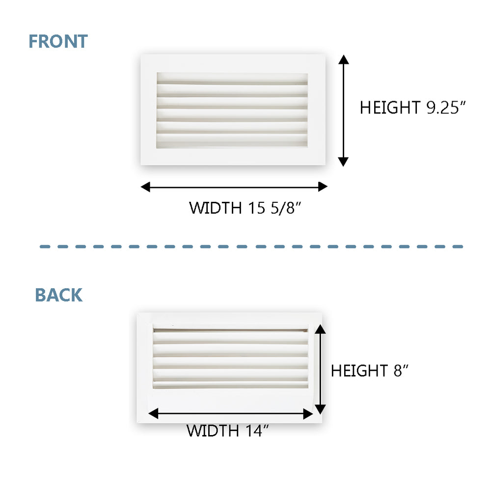 Rectangular Register Take Off Luxury White Primed Wood Out-take Registers (SET OF 2)