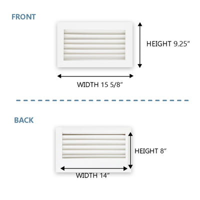 Rectangular Register Take Off Luxury White Primed Wood Out-take Registers (SET OF 2)