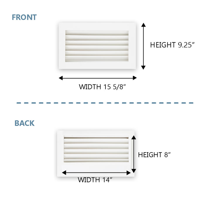Rectangular Register Take Off Luxury White Primed Wood Out-take Registers (SET OF 2)