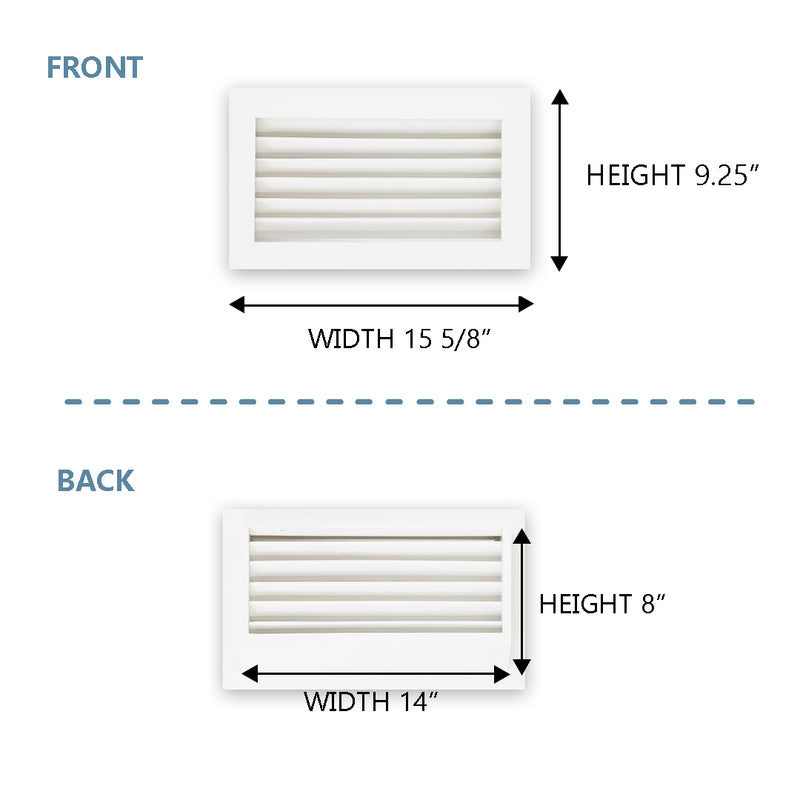 Rectangular Register Take Off Luxury White Primed Wood Out-take Registers (SET OF 2)