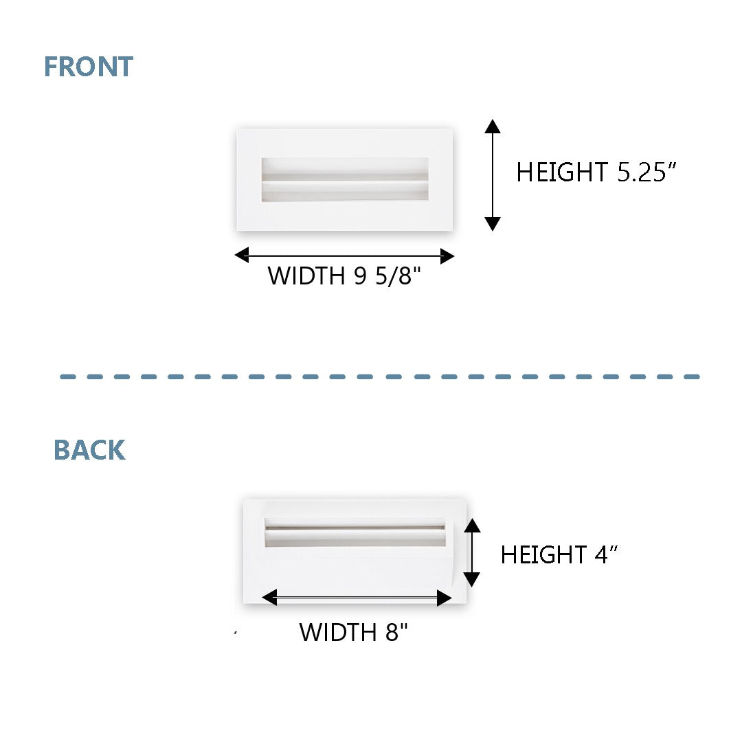 NEW-Luxury White Primed Wood Out-take Registers (SET OF 2)