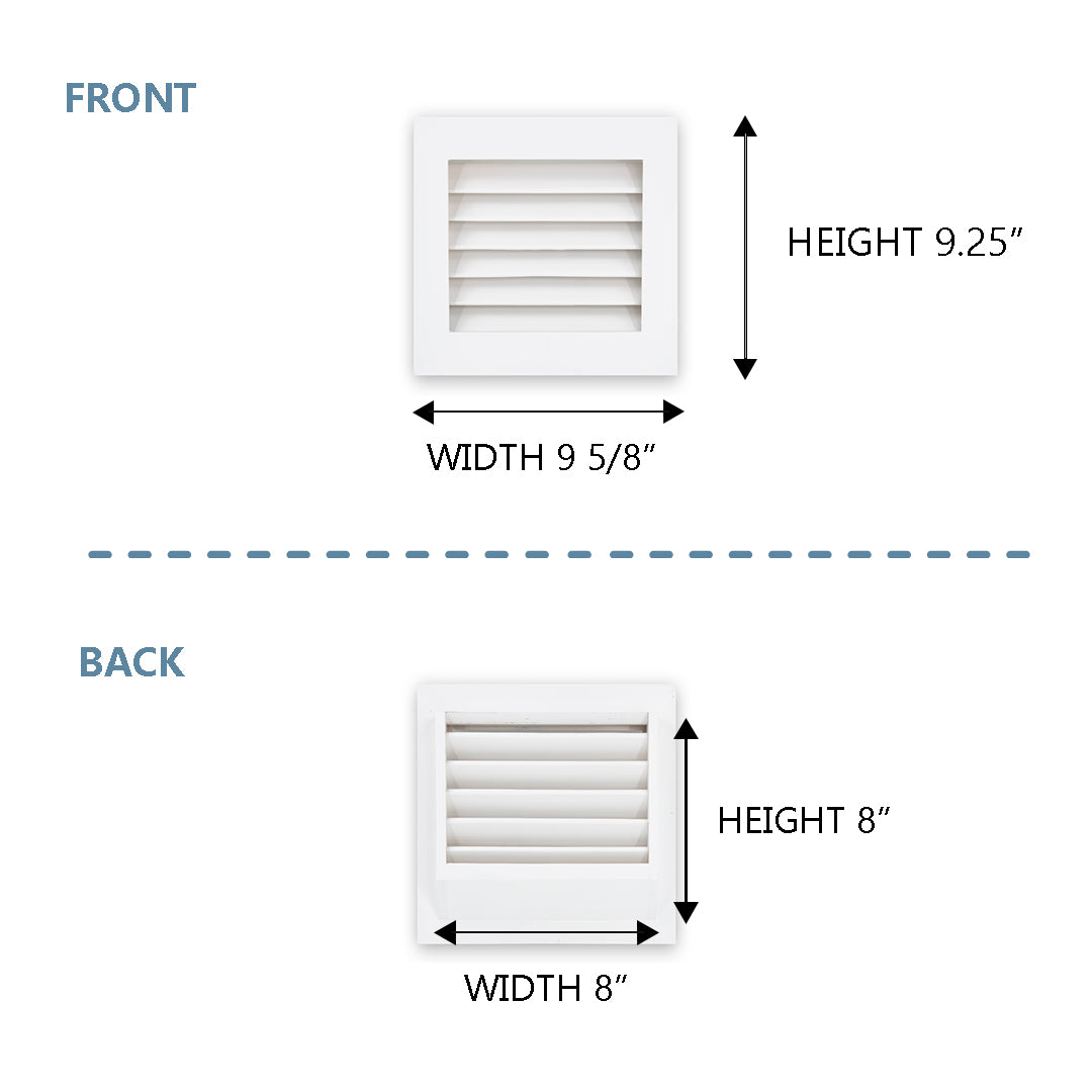 #Find Your Size: Width and Height:
_INSIDE: 8"x 8" / OUTSIDE:  9 5/8" x 9.25”