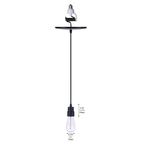 Worth Home Products - Instant Pendent Light  Adapter - Matte Black - PAN-6223 - Dimensions