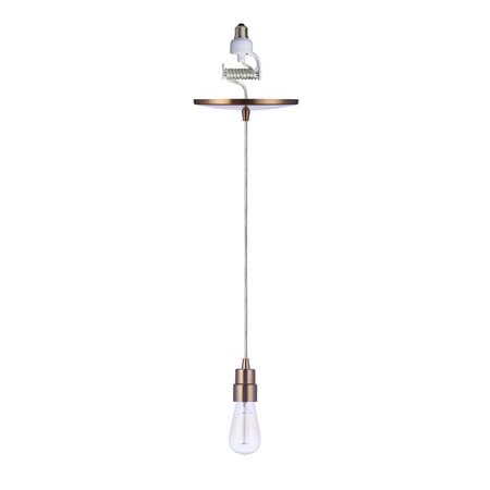 Worth Home Products - Instant Light Pendant  Adapter - Satin Brass - Can to pendant light - PAN-6823 - WB