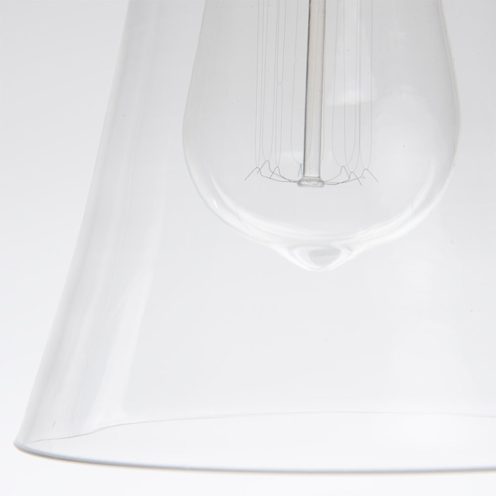 Brushed Bronze Instant Pendant Light - Recessed Can Conversion Kit with Fluted Clear Glass Shade (Pre-Orders Ship 6/12)