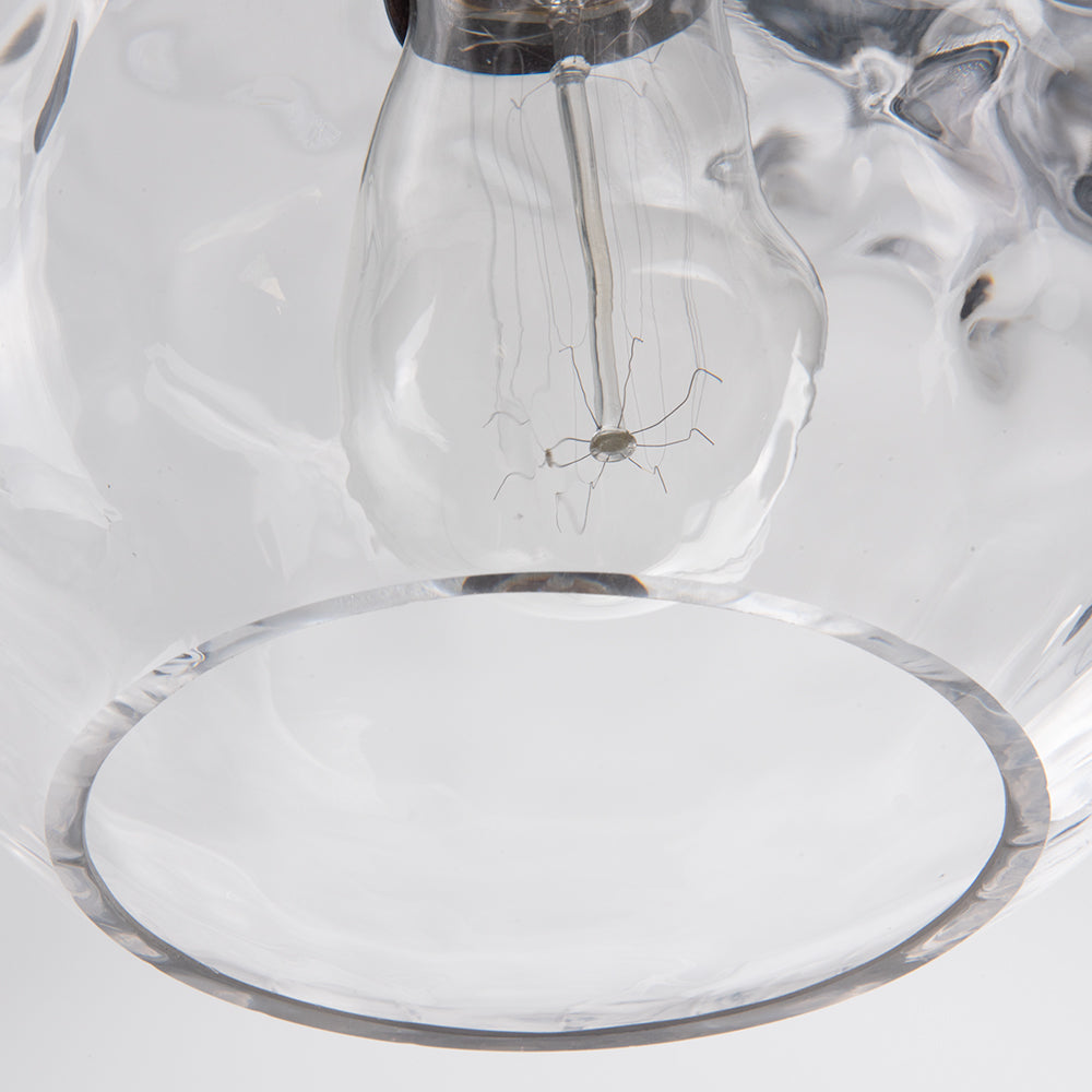 Water Glass Globe Brushed Bronze Instant Pendant Recessed Conversion Kit (SHIPS 3/17)