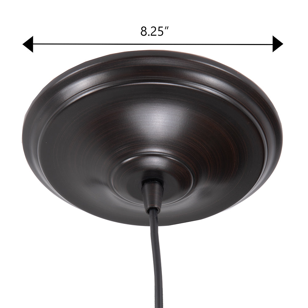 NEW Brushed Bronze Instant Pendant Light - Recessed Can Conversion Kit with Mercury Glass Cylinder Shade