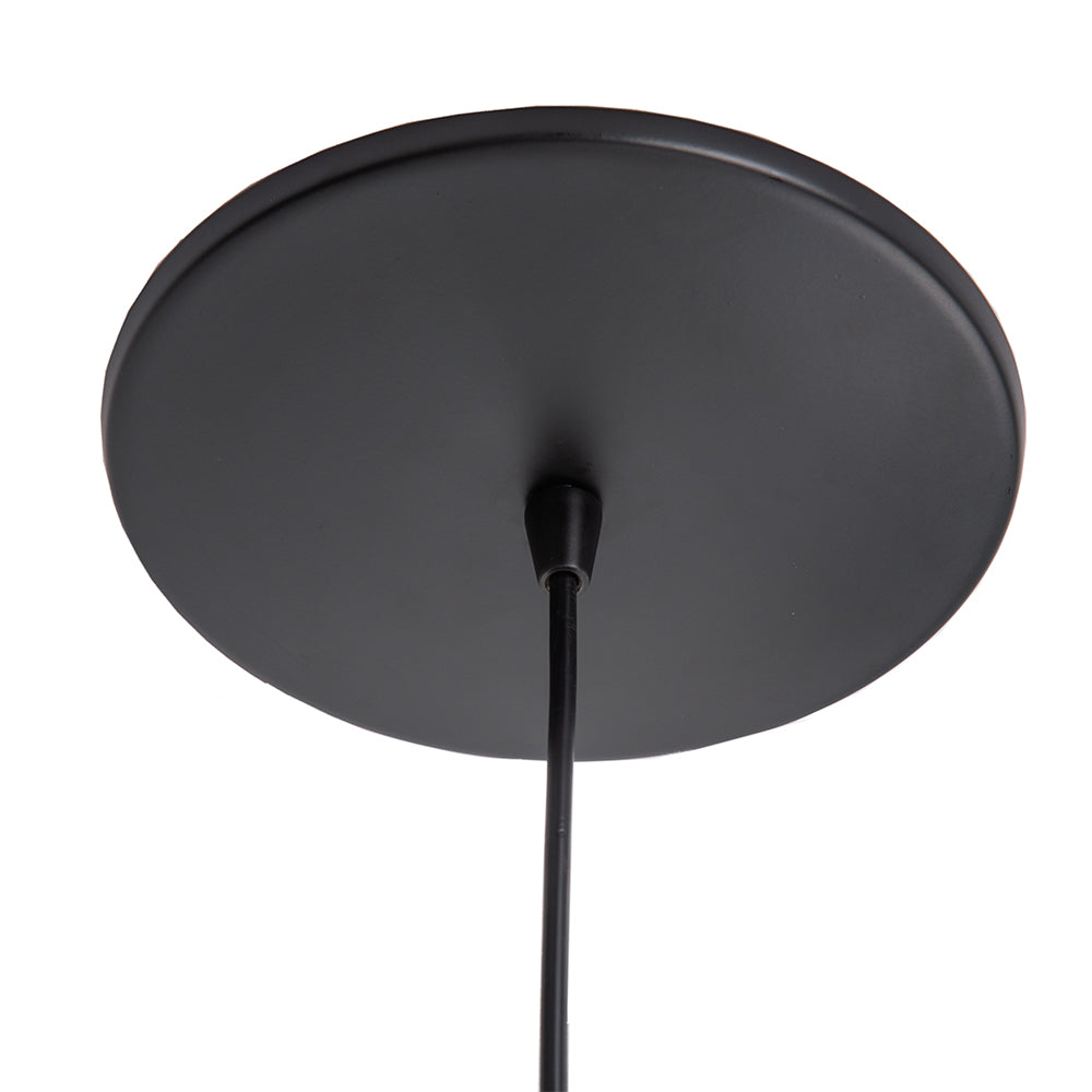 Matte Black Hammered Glass Instant Pendant Recessed Can Conversion Kit