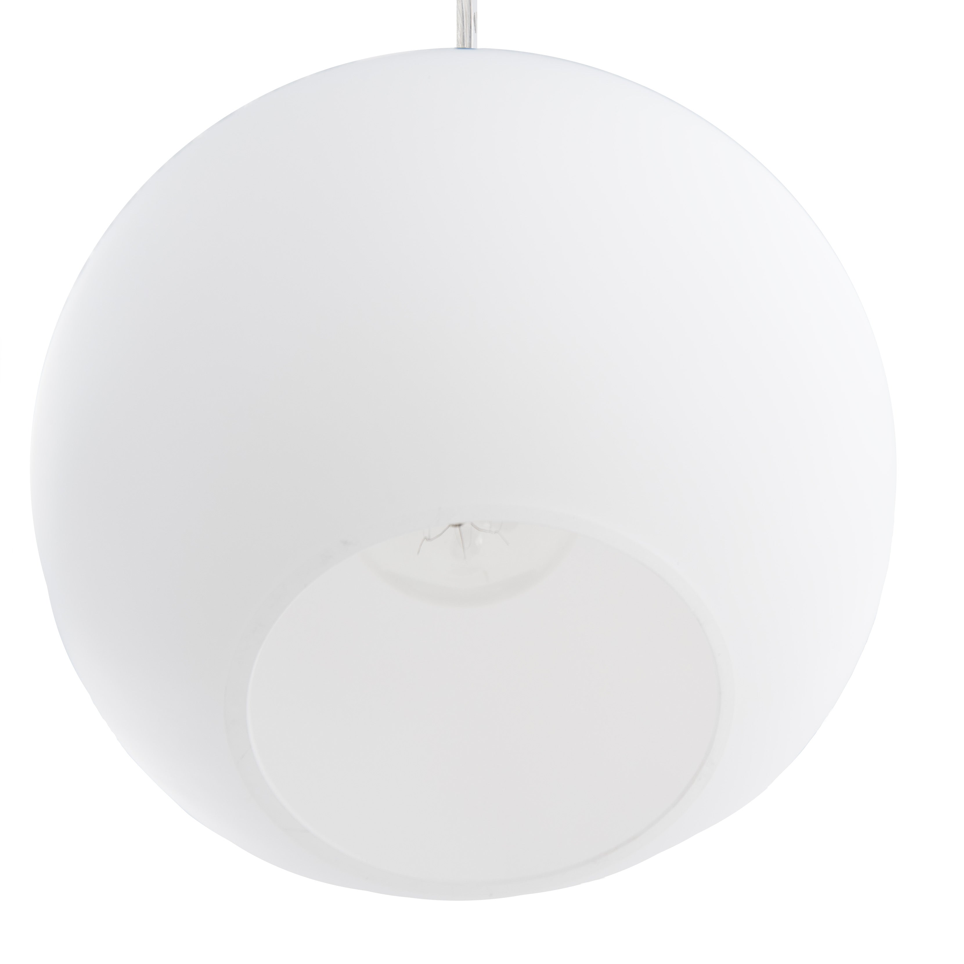 NEW Brushed Nickel Instant Pendant Light - Recessed Can Conversion Kit with Milk Glass Globe