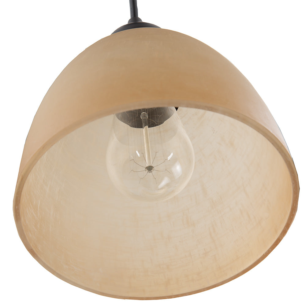 Linen Glass Shade - Oil Rubbed Bronze Instant Pendant Recessed Can Conversion Kit (SHIPS 3/17)