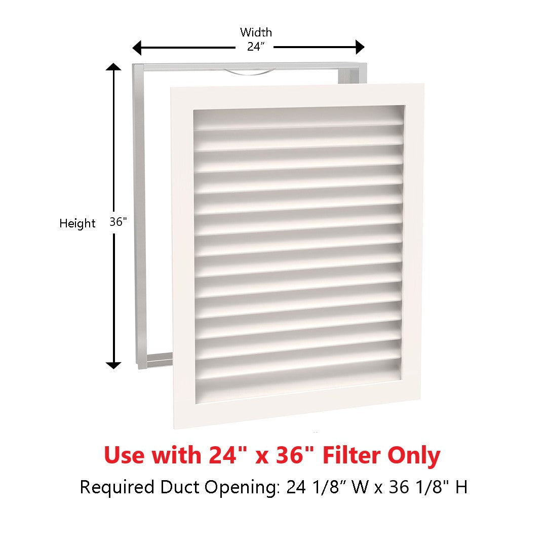 Luxury Wood A/C Return Vent Cover, In-Take Grills – Primed, Holds 1" Filter