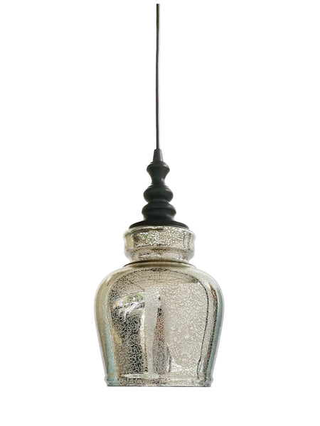 PKN-5572-0111 - Worth Home Products - Large Brushed Bronze Mercury Glass Instant Pendant Recessed Can Light