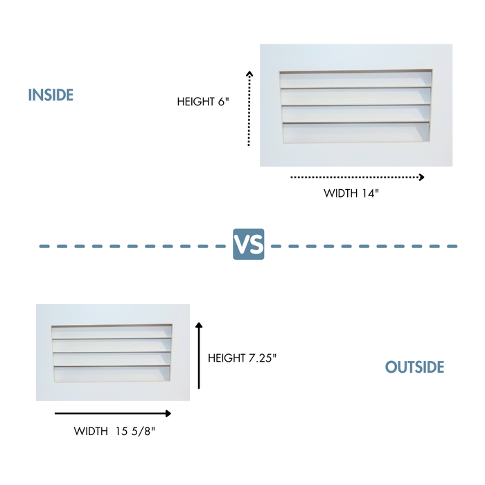 Rectangular Register Take Off Luxury White Primed Wood Out-take Registers (SET OF 2)