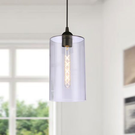Matte Black Cylinder Instant Pendant Conversion Kit