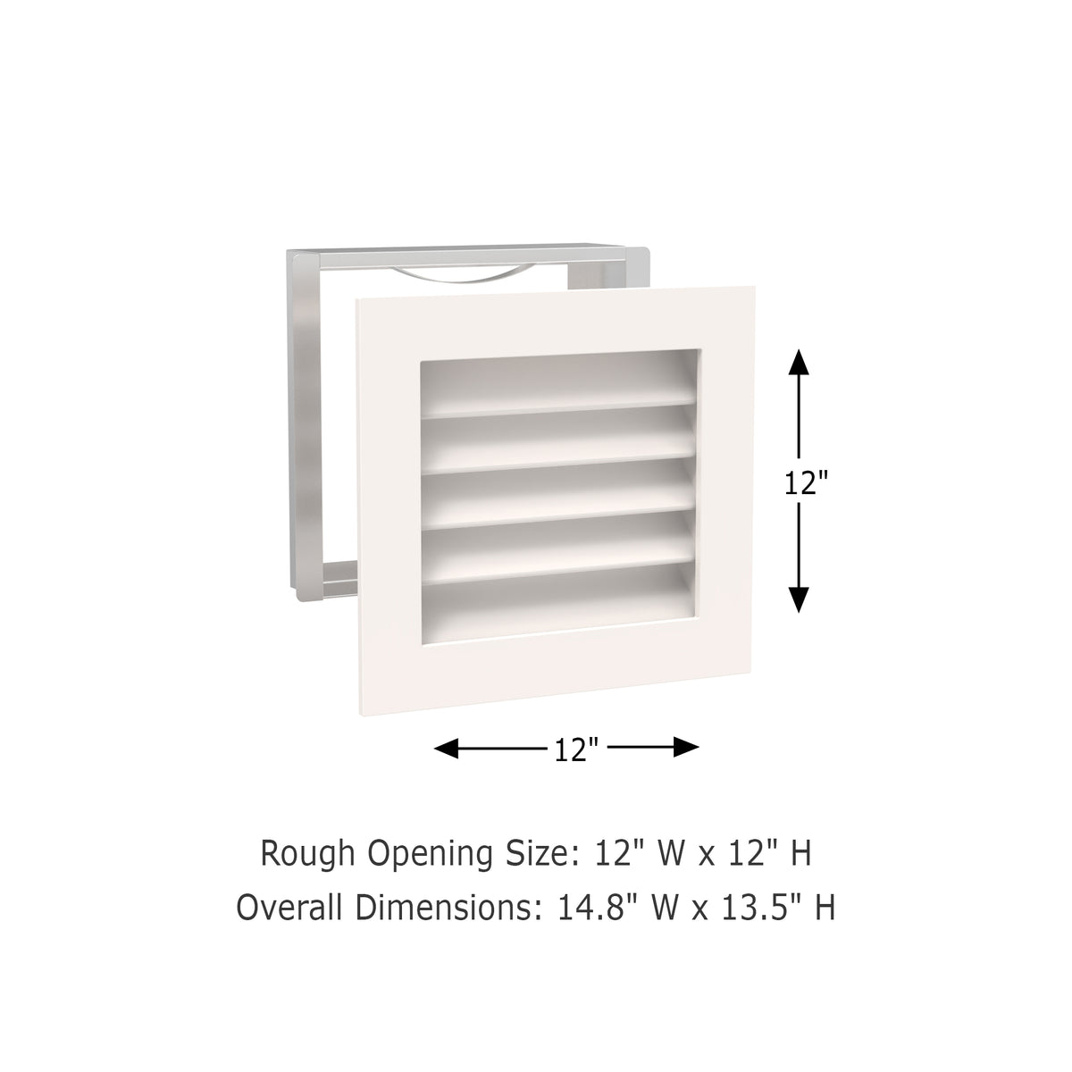 Worth Home Products - decorative wood AC vent covers luxury return vent - Primed Wood Louvers 12x12