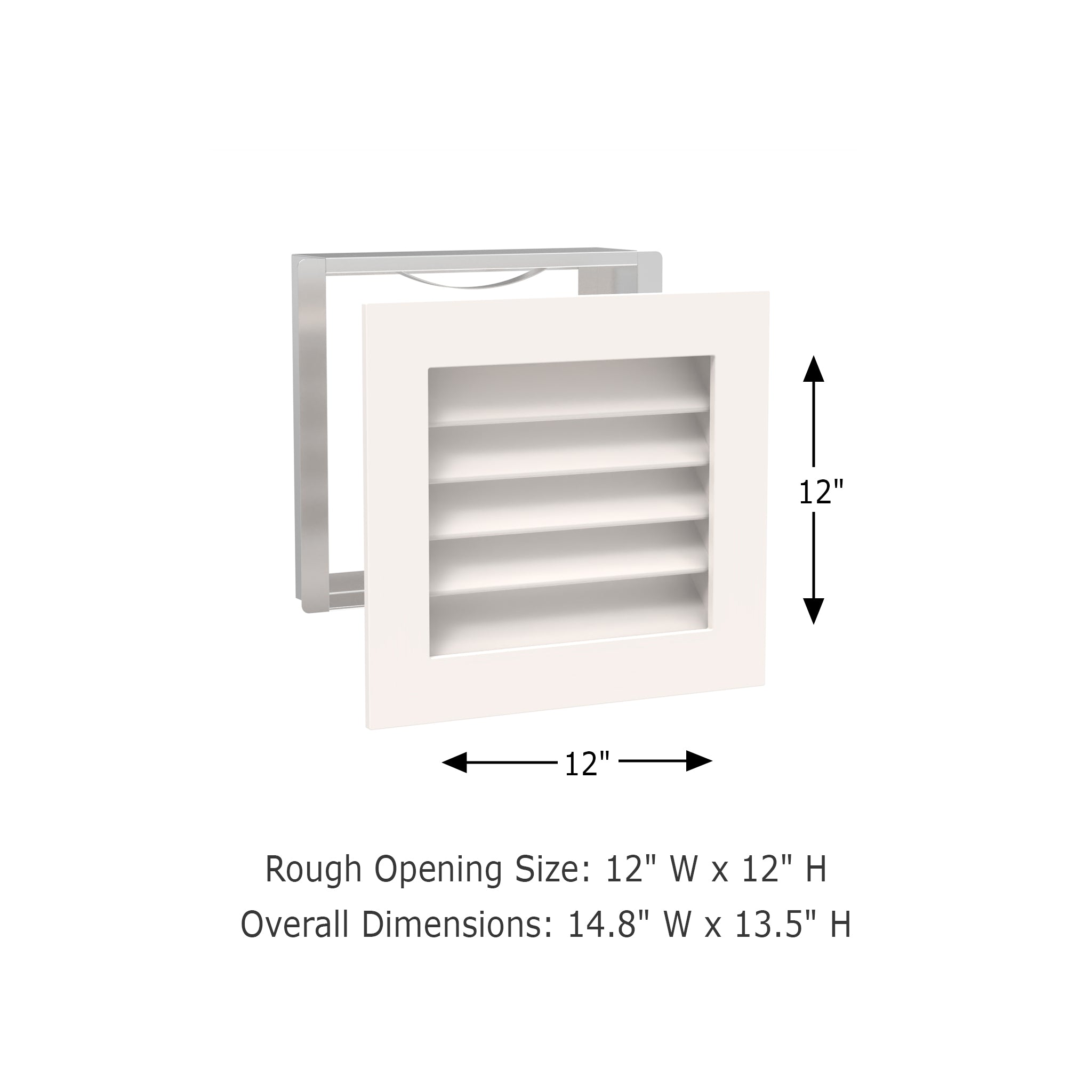 Worth Home Products - decorative wood AC vent covers luxury return vent - Primed Wood Louvers 12x12