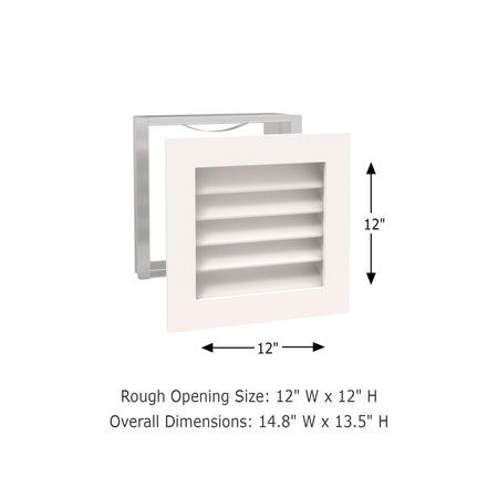 Worth Home Products - decorative wood AC vent covers luxury return vent - Primed Wood Louvers 12x12