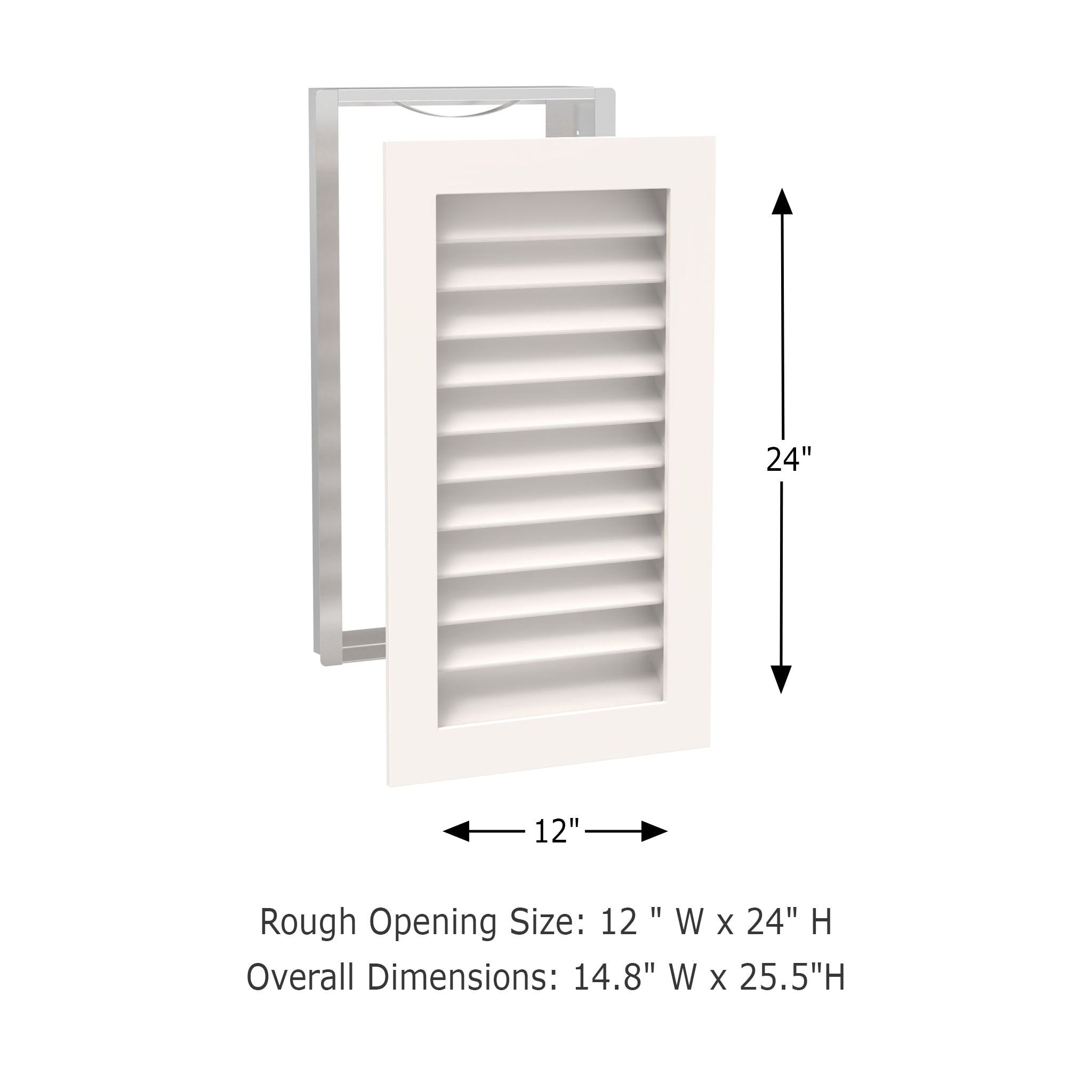 Worth Home Products - decorative wood AC vent covers luxury return vent - Primed Wood Louvers 12x24
