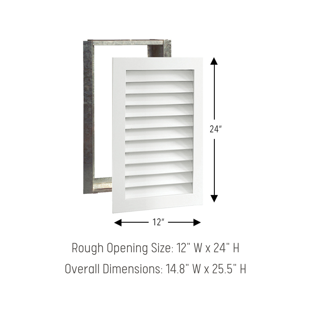 Worth Home Products - decorative wood AC vent covers luxury return vent - Primed Wood Louvers 12x24