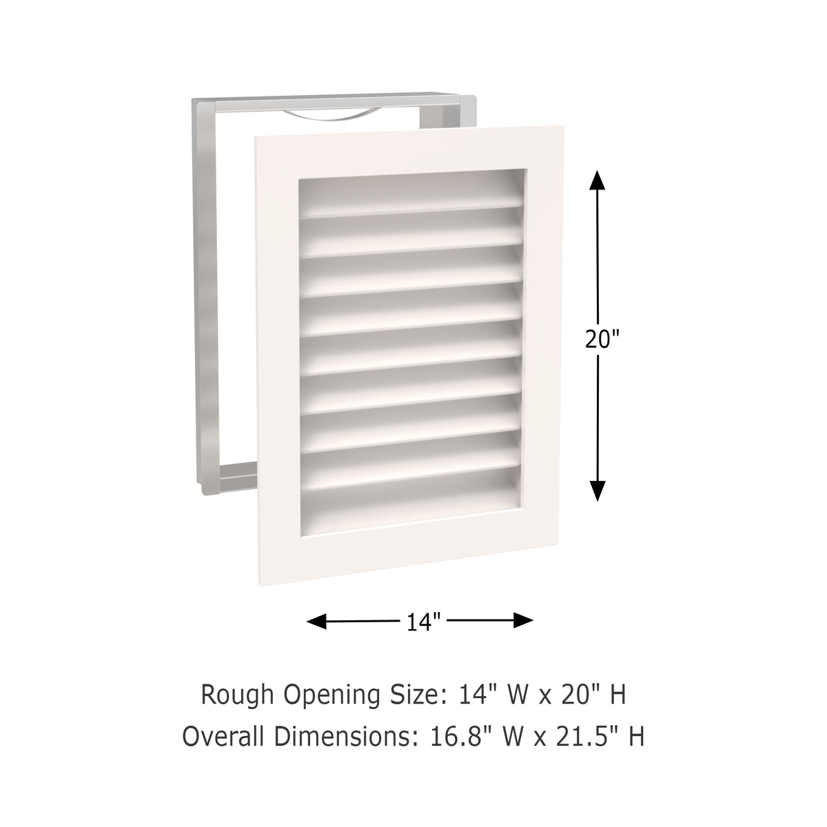 Worth Home Products - decorative wood AC vent covers luxury return vent - Primed Wood Louvers 14x20
