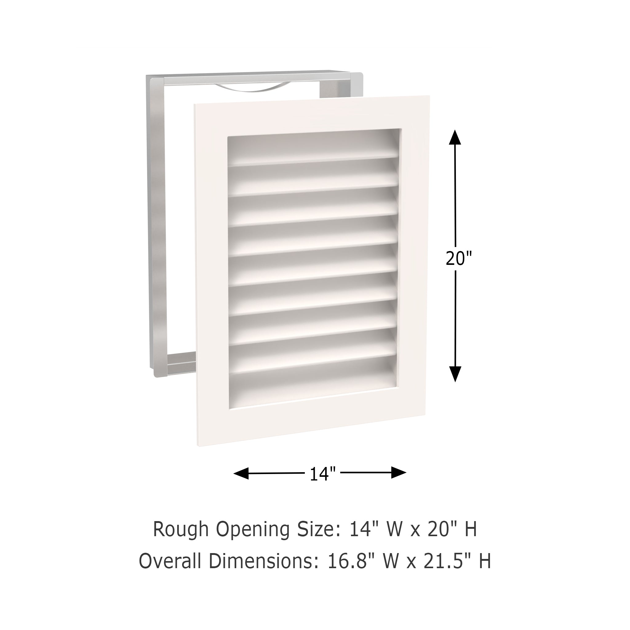 Worth Home Products - decorative wood AC vent covers luxury return vent - Primed Wood Louvers 14x20