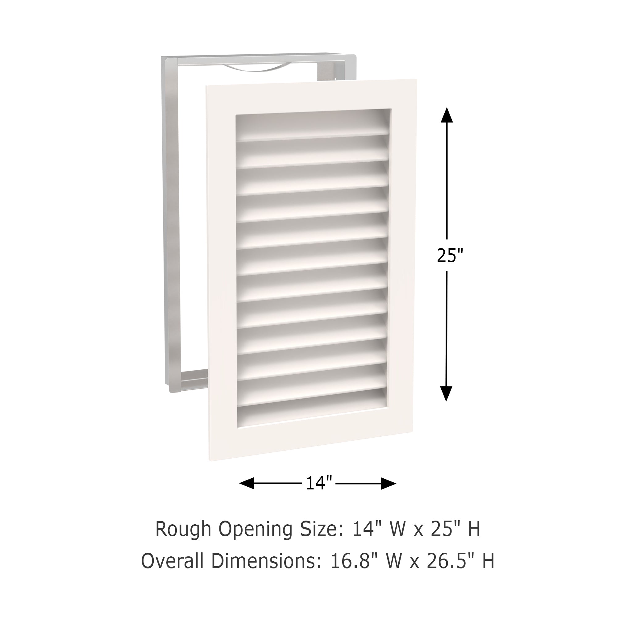 Worth Home Products - decorative wood AC vent covers luxury return vent - Primed Wood Louvers 14x25