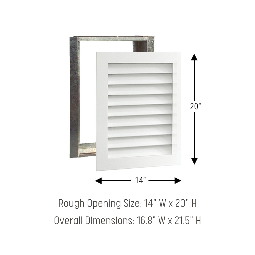 Worth Home Products - decorative wood AC vent covers luxury return vent - Primed Wood Louvers 14x20